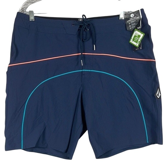 Volcom Men's Rainbow Bridge Liberator Swim Shorts‎ Size 36 Navy NWT - Picture 1 of 12